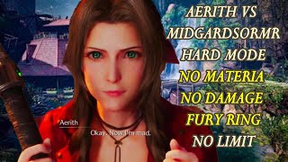 FFVII Rebirth Aerith Vs Midgardsormr No Materia No Damage No Limit Hard Mode [upl. by Aklam]