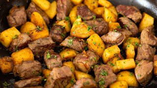 Onepan Asian Steak Bites and Potatoes [upl. by Oruasi]