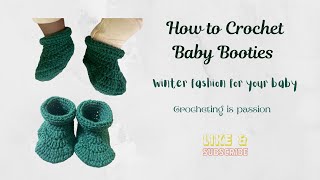 How to Crochet Baby Booties for 36 months Easy Baby Shoes making Full Tutorial babybooties [upl. by Deth]