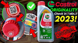 How to Check Castrol Engine Oil Original ✅ • Castrol Engine Oil Original or Duplicate Check Process [upl. by Assyl554]