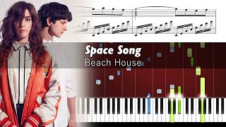 Beach House  Space Song  Piano Tutorial  SHEETS [upl. by Berns232]