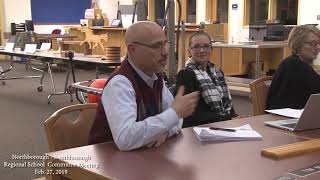 NorthboroughSouthborough Regional School Committee  February 27 2019 [upl. by Sotos]