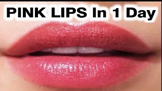 Get Soft Pink Lips in 1 Day at home naturally  DIY Lip Stain  100 Working  RABIA SKIN CARE [upl. by Volney]