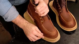 Worlds Toughest Moc Toe Boots  How Its Made  Nicks Handmade Boots [upl. by Loretta148]