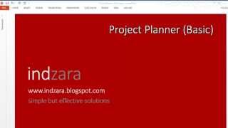 Project Planner Basic Excel Template  Part 1  Introduction [upl. by Swiercz]