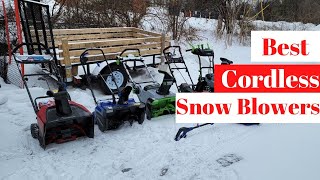 The Best Cordless Battery Powered Snow Blowers 2022 [upl. by Anegroeg]