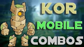 Brawlhalla mobile Kor easy combos [upl. by Zipah]