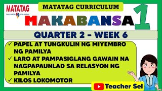 MAKABANSA 1 QUARTER 2 WEEK 6 MATATAG PAPEL AT TUNGKULIN NG MIYEMBRO NG PAMILYA [upl. by Miharba245]