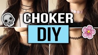 💀 CHOKER DIY 💀 obroża naszyjnik zawieszka [upl. by Dannye]