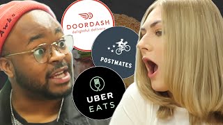 Who Delivers Faster Postmates Vs UberEats Vs DoorDash [upl. by Mclyman181]