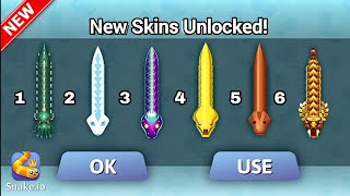 Snake Io  Skin Replacement 6 New Skins Unlocked [upl. by Glimp676]