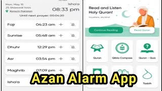 How to set Prayer time alarm  Azan time Alarm app  namaz app [upl. by Orelu]