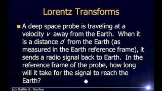 Physics123 Example Problems  Lorentz Transformations [upl. by Rustin]