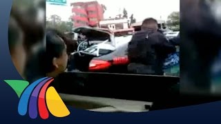 Videoaficionado capta a policía agresor en Naucalpan  Noticias del Estado de México [upl. by Darton]