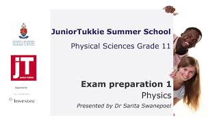 Exam Preparation Gr11 Physics Junior Tukkie Summer School [upl. by Etnecniv]