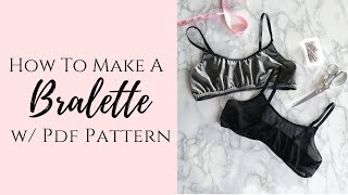 How To Make A Simple DIY Bralette A Step BY Step SewAlong Tutorial [upl. by Eenar]