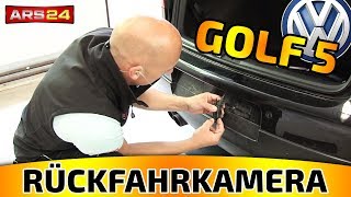 Rückfahrkamera VW Golf 5 einbauen  ARS24 [upl. by Elleinod368]