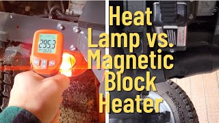 Magnetic Block Heater vs Heat Lamp Massey GC1723E [upl. by Avraham301]