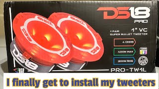 Installing DS18 Pro Super Tweeters With LED Lights ds18 tweeter [upl. by Philemol144]