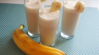 Супер вкусный  Молочный банановый коктейль Banana milkshake  Muzlu milkshake [upl. by Ashwin]