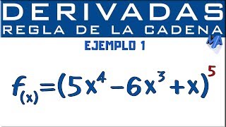 Derivadas Regla de la cadena  Función compuesta  Ejemplo 1 [upl. by Marbut]