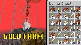 HOW TO BUILD A GOLD FARM IN MINECRAFT 121 [upl. by Eirallam865]