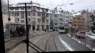 VBZ Zürich Tram  Linie 9 Hirzenbach  Heuried  Bombardier Be 56 Cobra [upl. by Herculie]