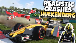 REALISTIC F1 CRASHES NICO HULKENBERG [upl. by Beedon]