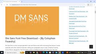 How to Download and Install Dm Sans Font Free Download trending shorts [upl. by Wesle]