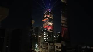 Mukesh Ambanis House Antilia on night view  The Worlds Most Expensive House 😲😲 antilia shorts [upl. by Noied]