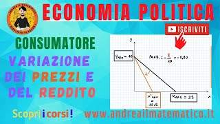 VARIAZIONE DEI PREZZI E DEL REDDITO ECONOMIA POLITICA [upl. by Mariann]