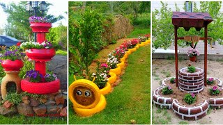 Jardim decorado com pneus mais de 50 ideias inspiradoras [upl. by Harmaning]