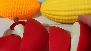 Satisfying fruit cutting 🍎🍏 🌽fruits fruitcutting asmr satisfying toys [upl. by Gerge541]