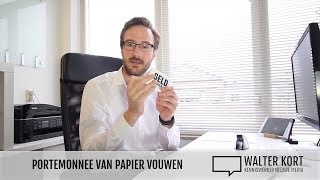 Portemonnee van A4 papier vouwen [upl. by Anielram]