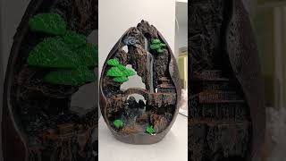 Resin Mountain Waterfall Backflow Incense Burner Holder relaxing waterfall decoration [upl. by Aleetha]