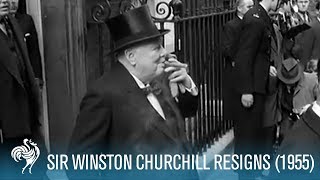 Sir Winston Churchill Resigns 1955  British Pathé [upl. by Kendell]