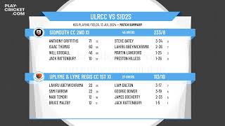 Uplyme amp Lyme Regis CC 1st XI v Sidmouth CC 2nd XI [upl. by Eedya]