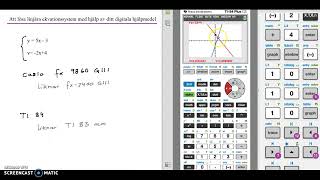 Grafisk lösning av ekvationssystem med TI 84 och liknande [upl. by Emil]