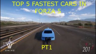 TOP 5 FASTEST CARS IN FORZA HORIZON 5 [upl. by Aynahs475]