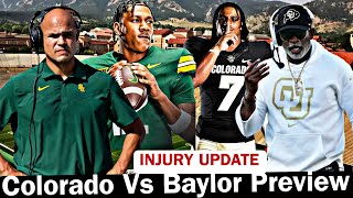 🚨Colorado Vs Baylor Predictions SHOCKING INJURY Updates On RB Dallan Hayden amp QB Dequan Finn‼️ [upl. by Halbeib]