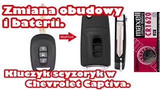 Obudowa scyzoryk i wymiana baterii w kluczyku Chevrolet Captiva Housing and battery replacement [upl. by Rimola]