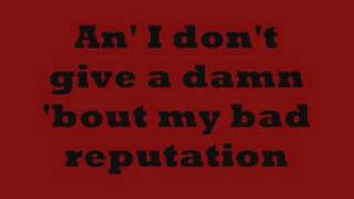 Joan Jett Bad Reputation Lyrics on screen [upl. by Solokin]