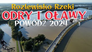 POWÓDŹ 2024 WIELKA WODA Rozlewisko rzeki ODRY i OŁAWY  Wschodnia Obwodnica Wrocławia [upl. by Rodenhouse]