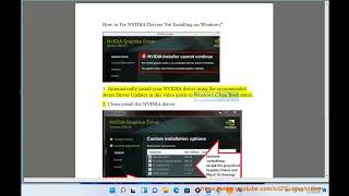 Fix NVIDIA Drivers Not Installing on Windows 111087 742023 updated [upl. by Cassil749]