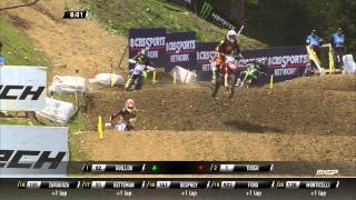 Jeffrey Herlings vs Valentin Guillod vs Jordi Tixier MXGP of France 2015  motocross [upl. by Neffirg]