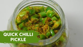 Quick Chilli Pickle  झटपट ऐसे बनाएं हरी मिर्च का अचार  Pickle Recipe  Sanjeev Kapoor Khazana [upl. by Norehc]