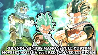 DLC Granolah All NEW Skills  Red Evolved Eyes Form DBS Manga The Cerealian Dragon Ball XV2 Mods [upl. by Magnolia]