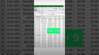 Hide row in excel shorts excel viralvideo excelformula exceltutorial digitalcomputerlearning [upl. by Ing170]