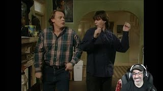 American Reacts to Men Behaving Badly Series 5 Episode 7 HomeMade Sauna [upl. by Lam310]