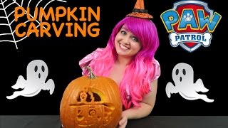 Paw Patrol Pumpkin Carving Kit  HALLOWEEN  KiMMi THE CLOWN [upl. by Strade14]